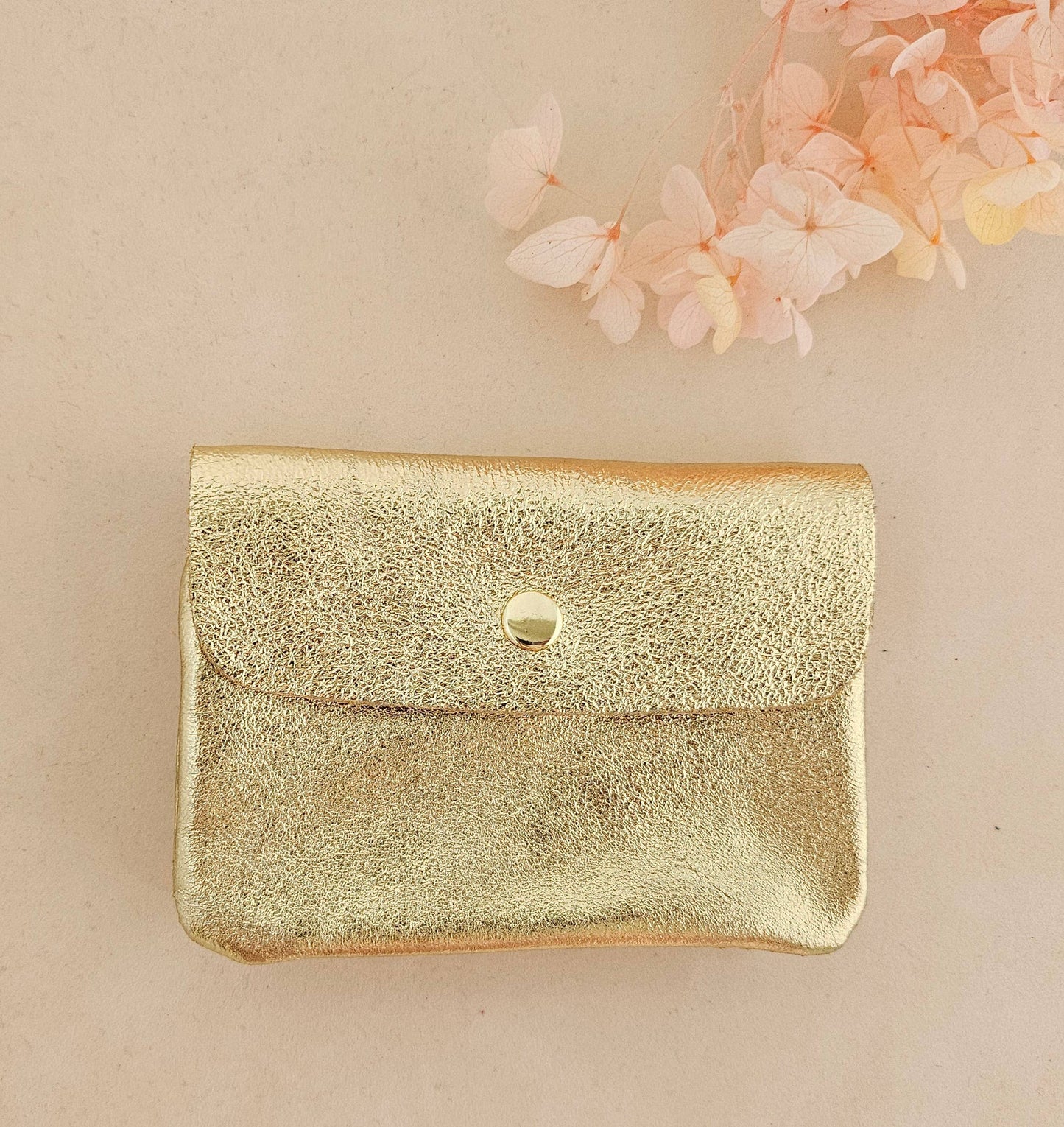 Cartera Kangoo de piel metálico