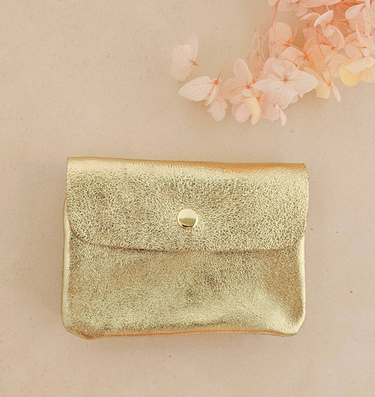 Cartera Kangoo de piel metálico