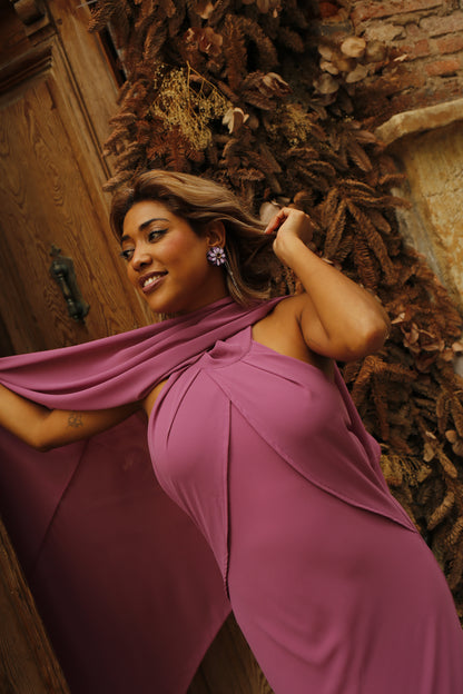 Vestido Halter lila