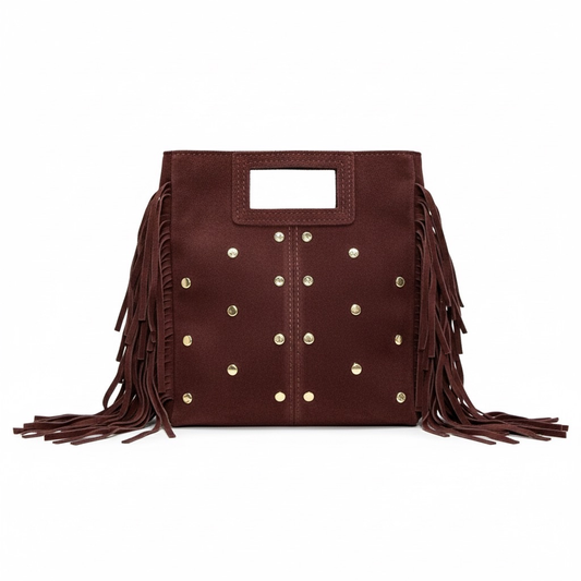BOLSO MARION ANTE TACHUELAS BURDEOS