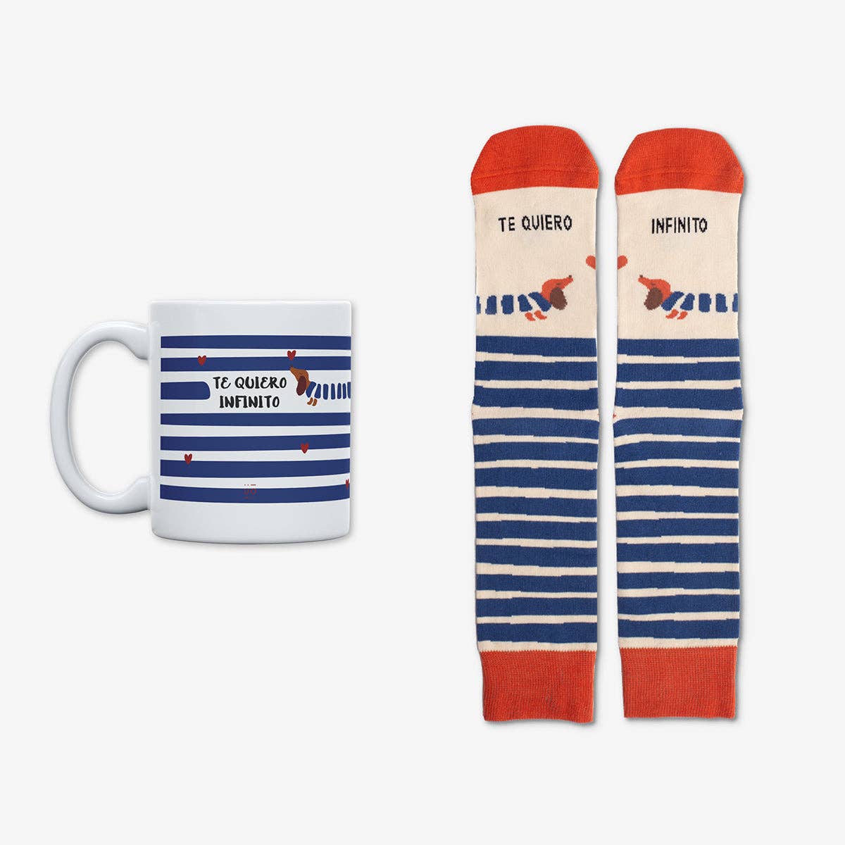 Kit Taza + Calcetines "Te quiero infinito"