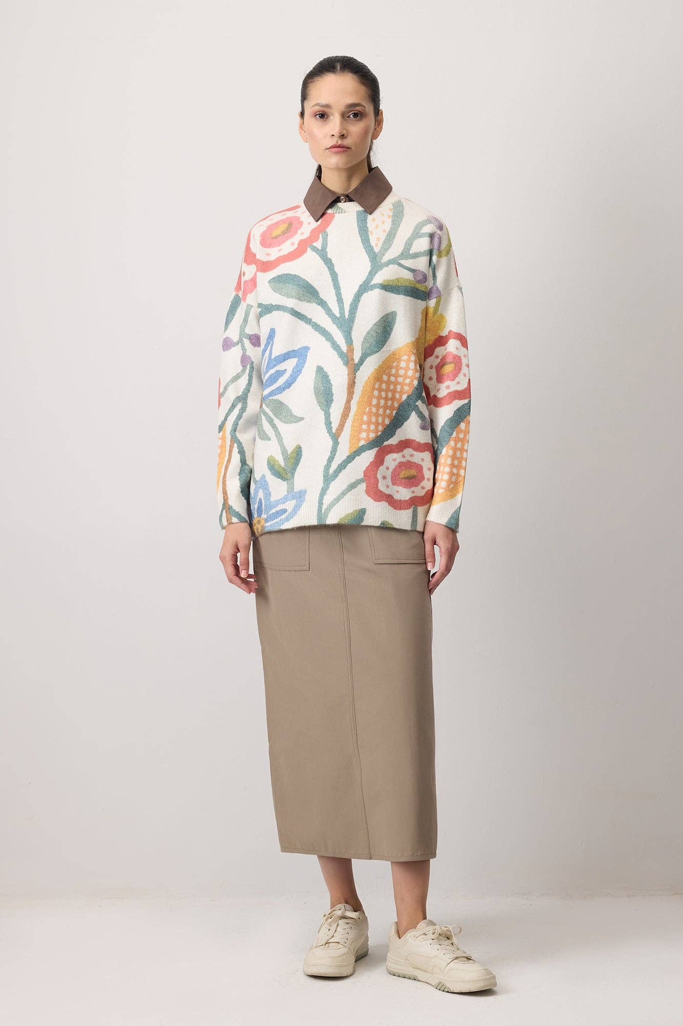 JERSEY DE PUNTO CON ESTAMPADO FLORAL