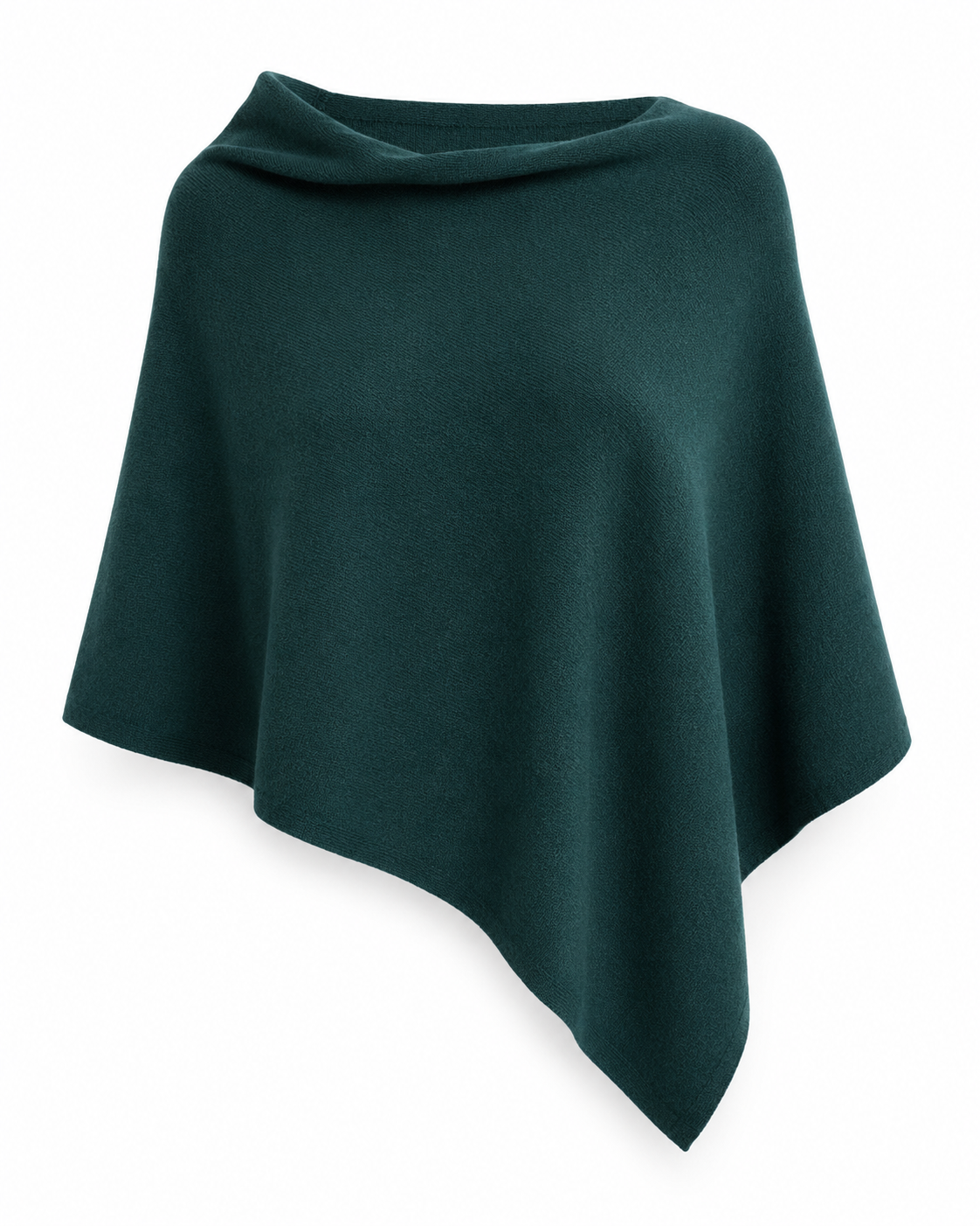 Poncho de punto, chal asimétrico: Verde chiaro