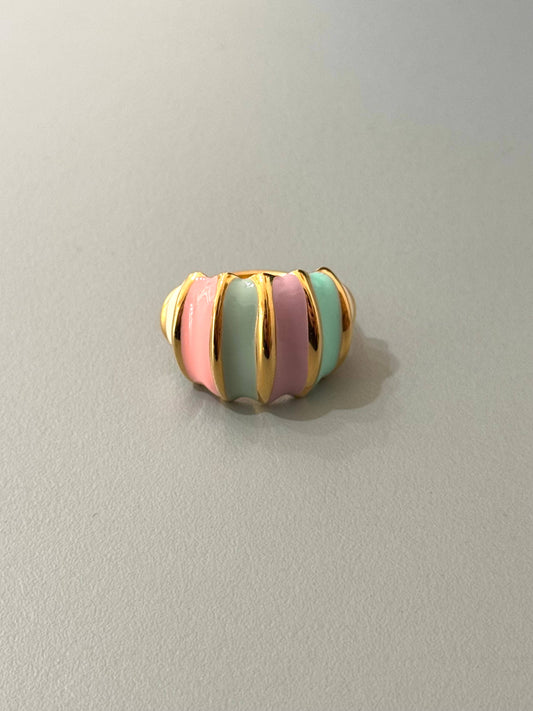 Anillo de esmalte de acero inoxidable colorido Mousse: Multicolor