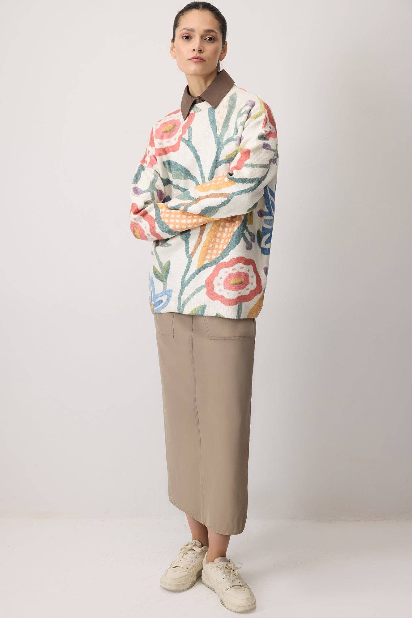 JERSEY DE PUNTO CON ESTAMPADO FLORAL