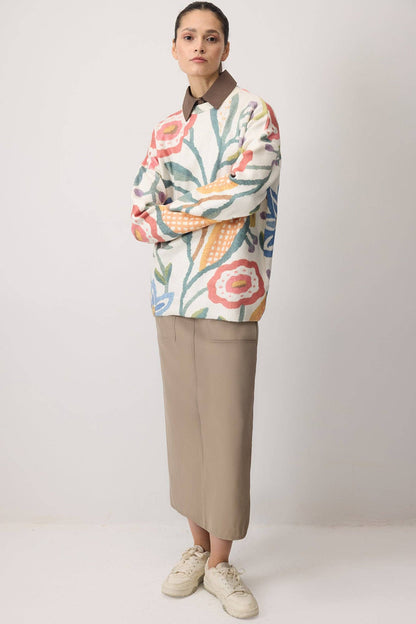 JERSEY DE PUNTO CON ESTAMPADO FLORAL