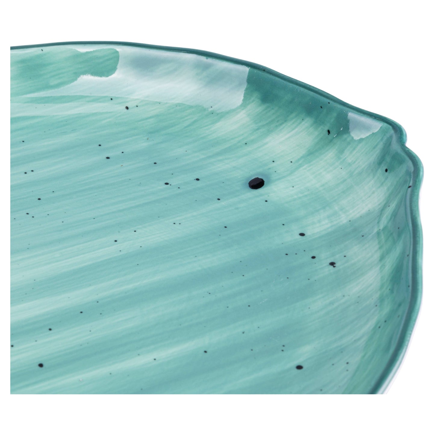 Plato para servir en forma de pez verde 35,2 x 26 cm