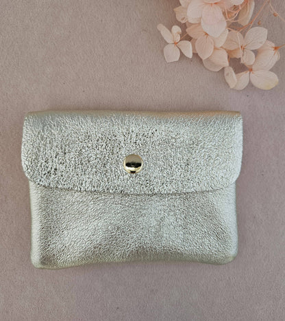 Cartera Kangoo de piel metálico