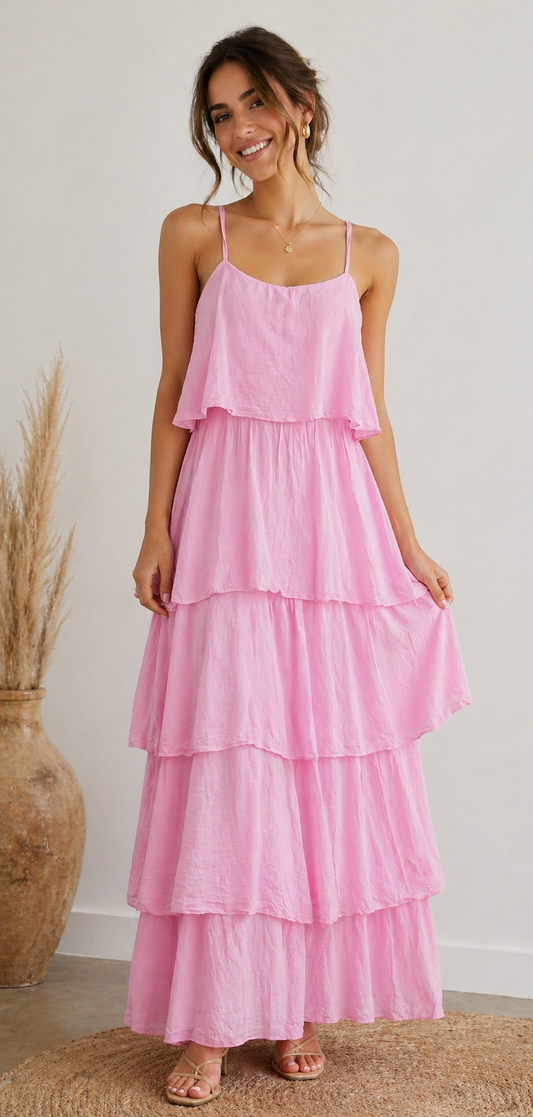 Vestido Eivissa rosa