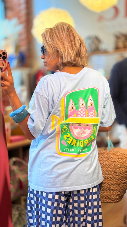 Camiseta sardinas azul