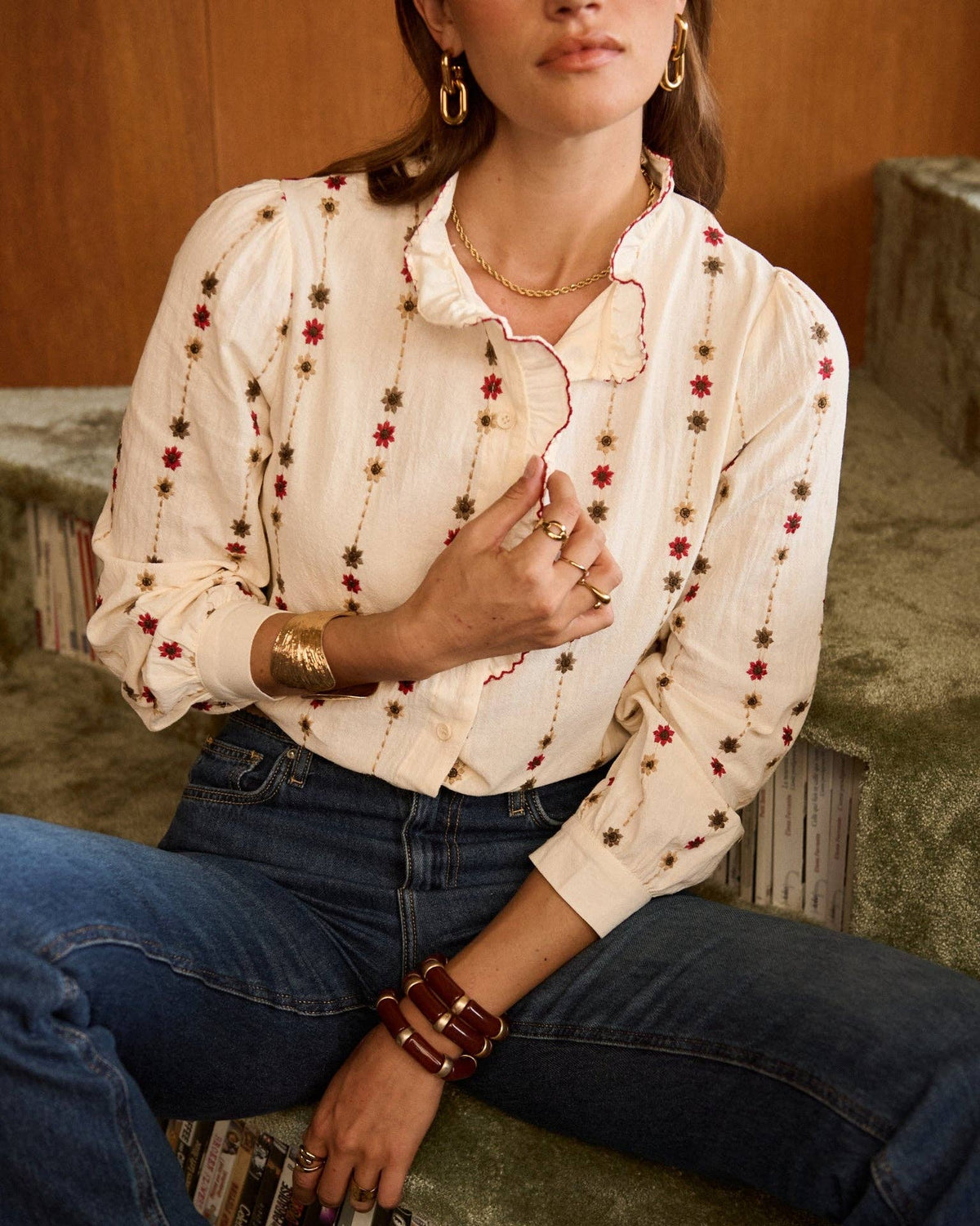 Camisa Rhett: Beige