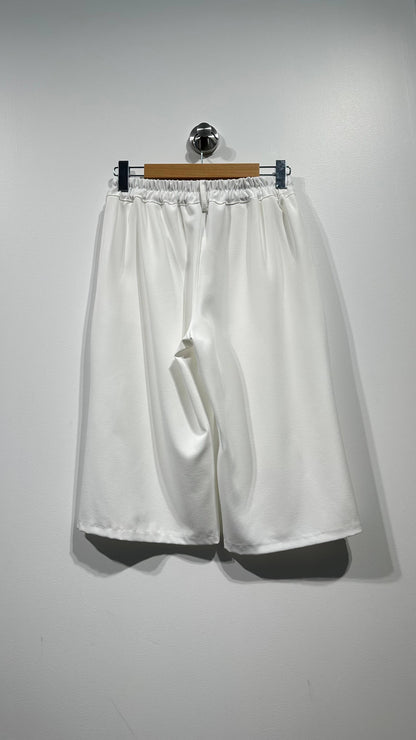 Bermudas cortas drapeadas cintura elástica: Armada / TÚ