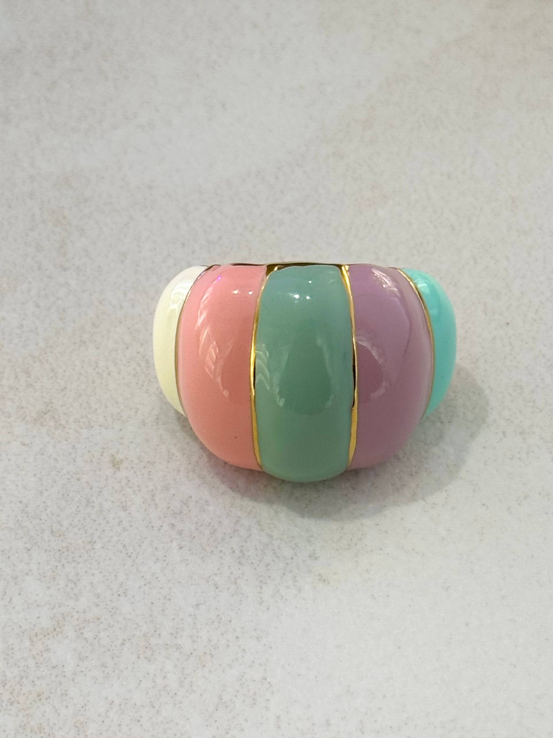 Anillo de Calabaza Ajustable de Acero Inoxidable con Esmalte: Multicolor