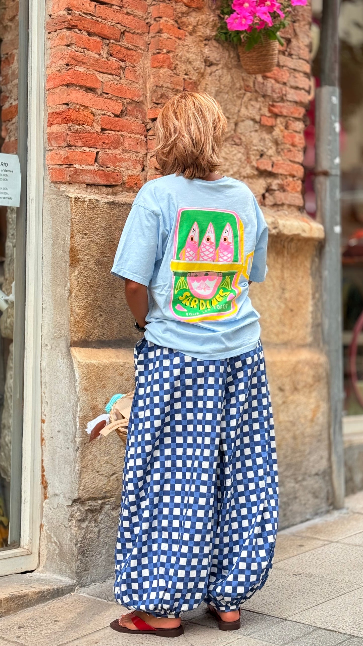 Camiseta sardinas azul