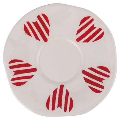 SET CORAZONES 2 TAZAS+2 PLATILLOS+CREMERA