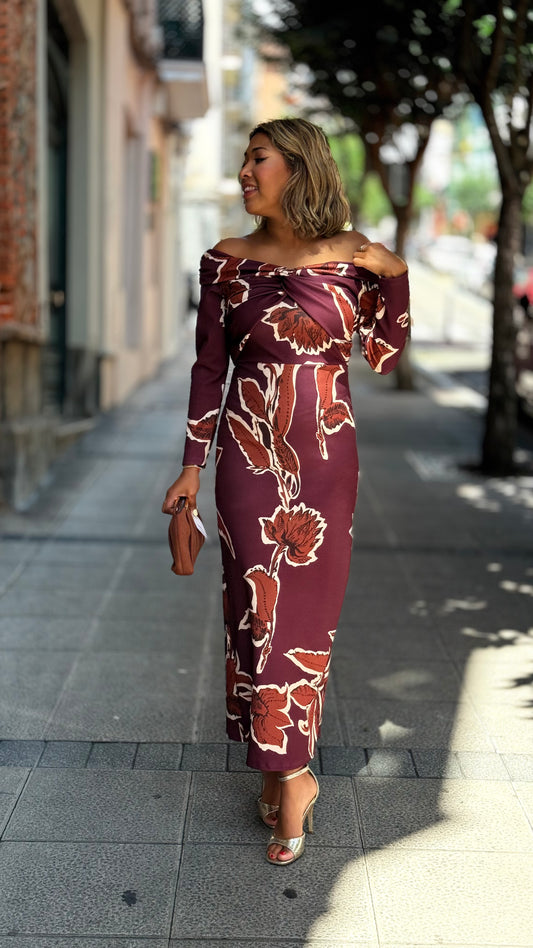 Vestido Shaila granate