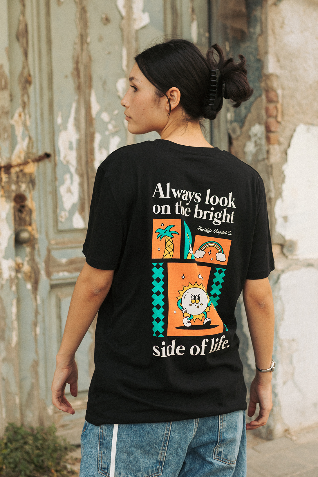 Camiseta Always look on the bright side of life - Black unisex