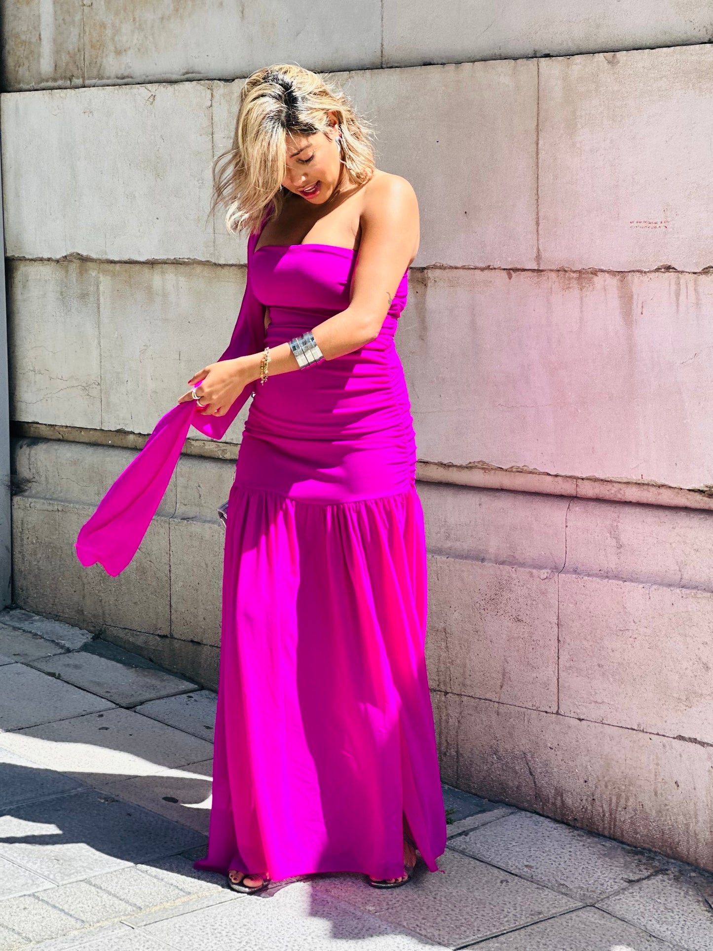 Vestido Julieta fucsia