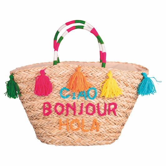 Bolso Ciao Hola Bonjour Con Borlas