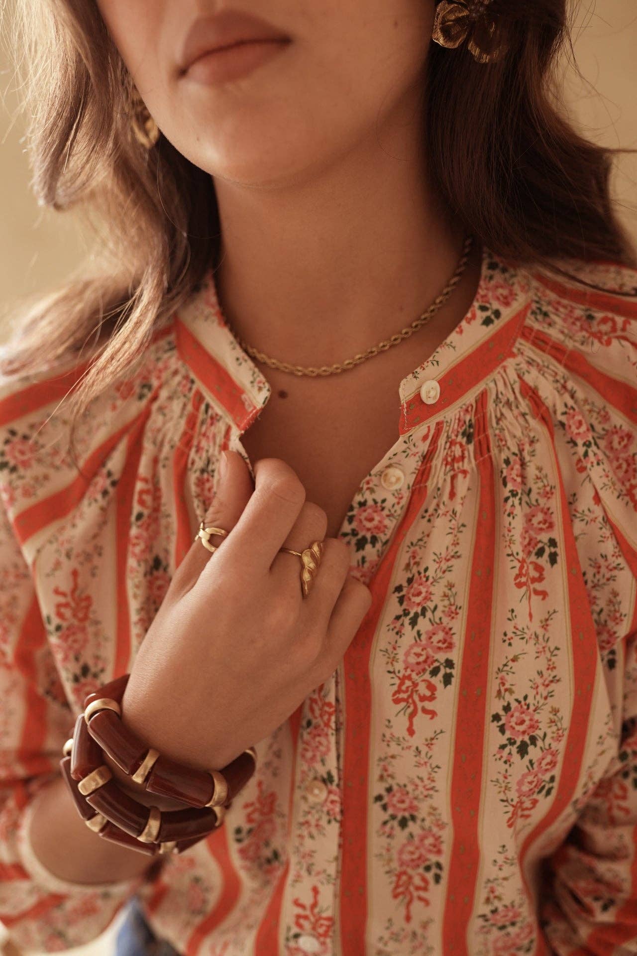 Camisa Kira: Coral