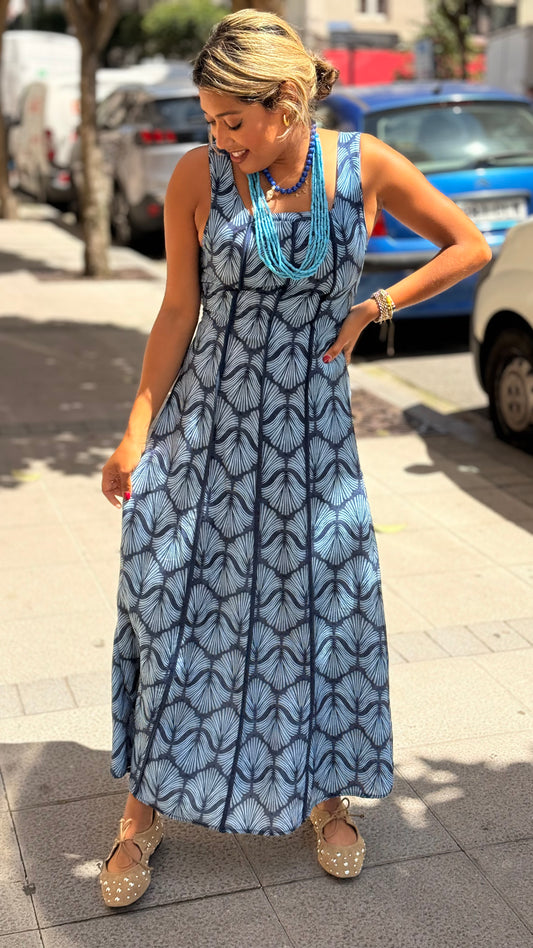 Vestido azul diplomatic