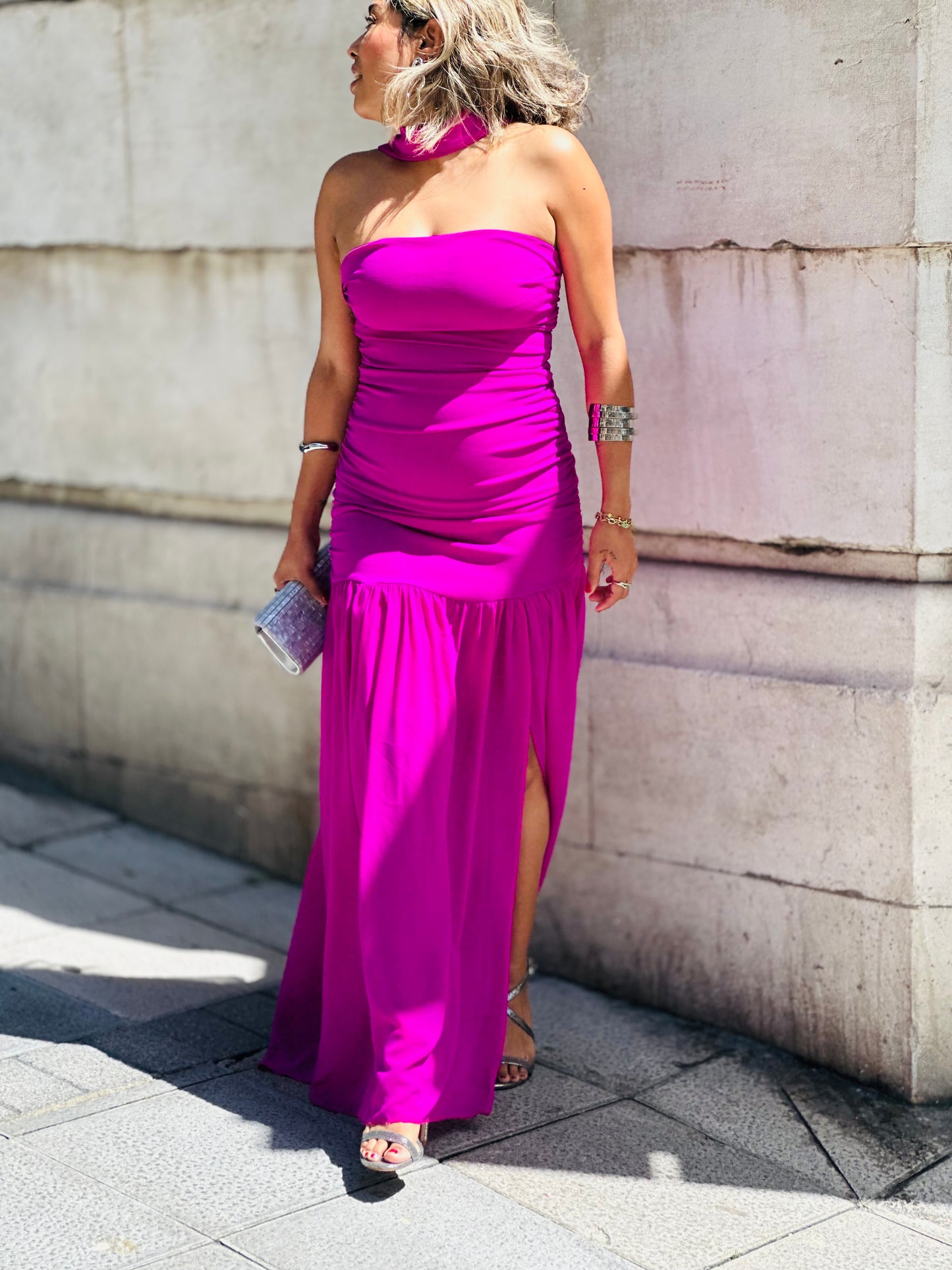 Vestido Julieta fucsia