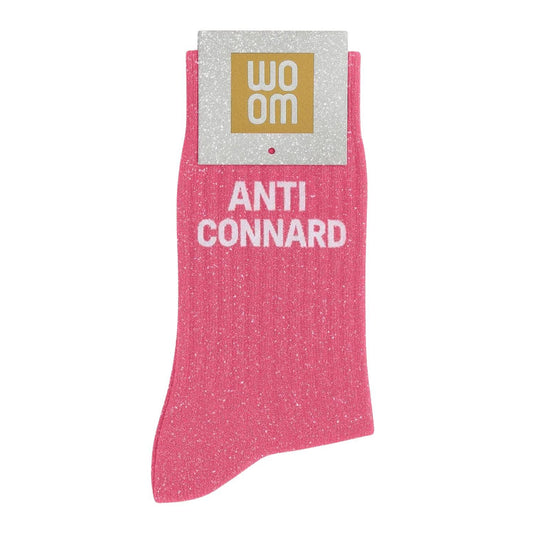 Calcetines con Lentejuelas con Mensaje "Anti Gilipollas" Fucsia