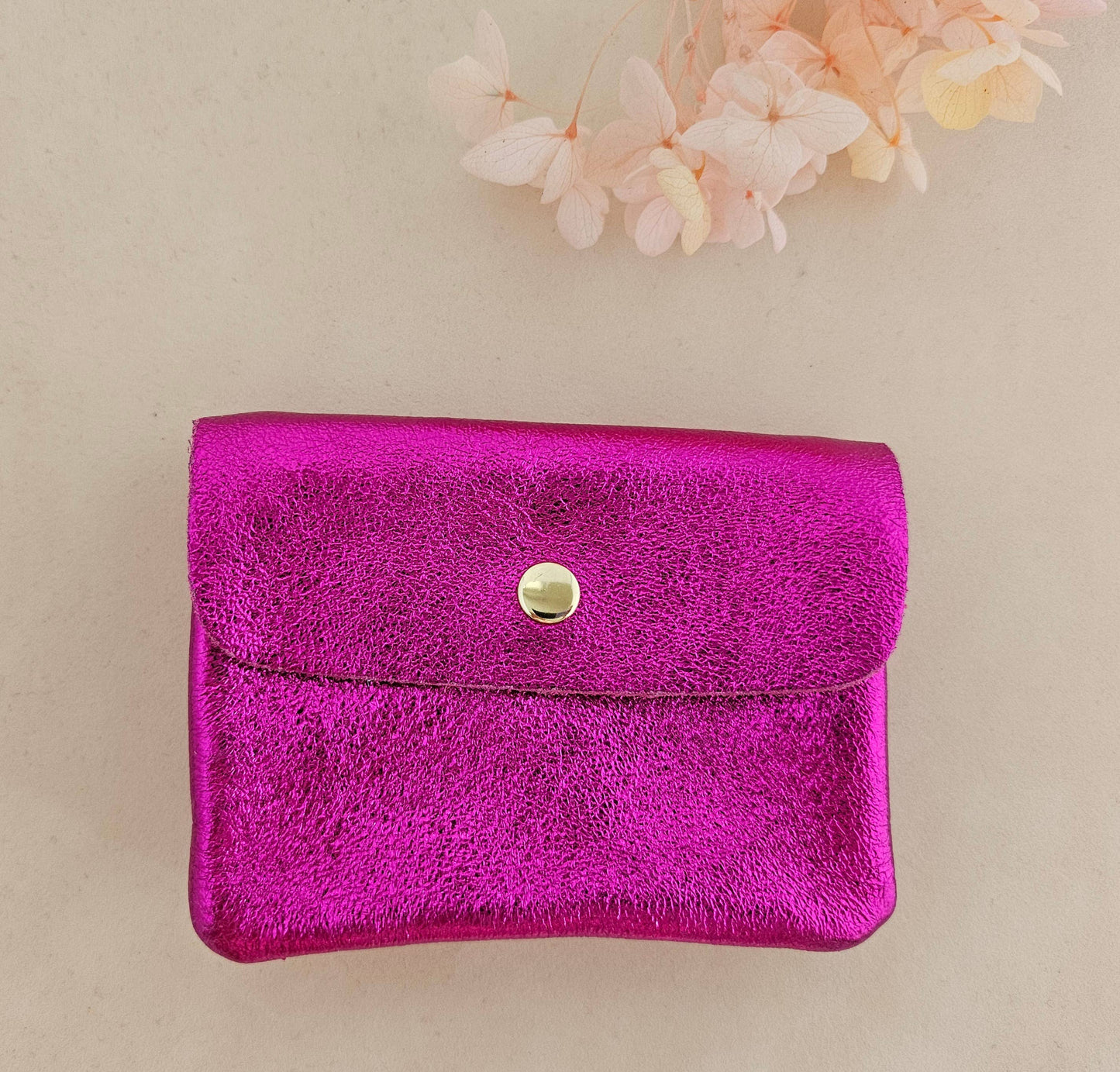 Cartera Kangoo de piel metálico