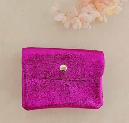 Cartera Kangoo de piel metálico