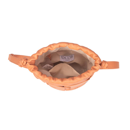 Bolso cubo de cuero vegano Felin naranja