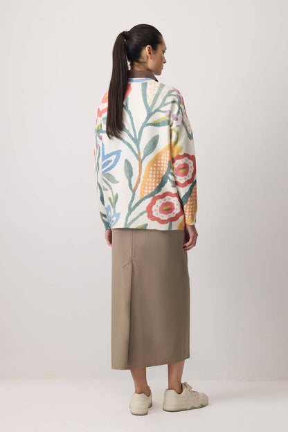 JERSEY DE PUNTO CON ESTAMPADO FLORAL