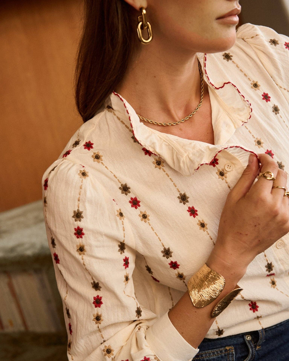 Camisa Rhett: Beige
