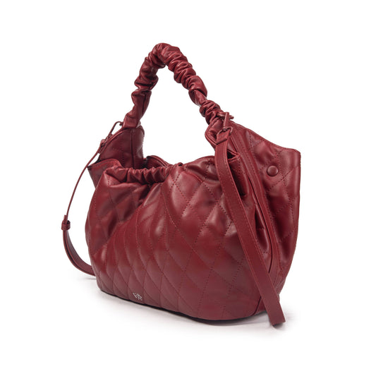 Bolso tote de cuero vegano Carin rojo oscuro
