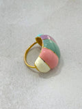 Anillo de Calabaza Ajustable de Acero Inoxidable con Esmalte: Multicolor