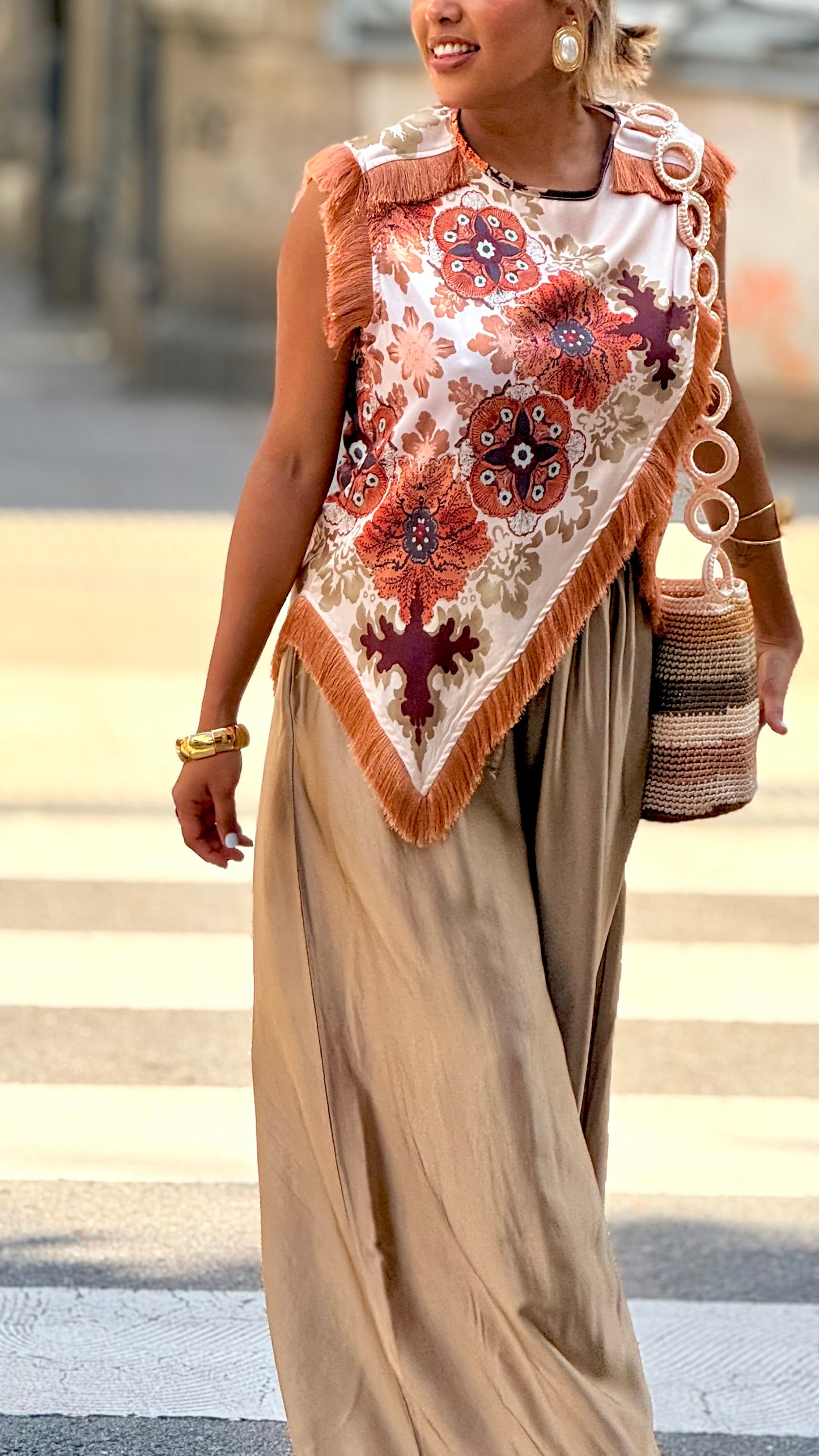 Top Camila beige