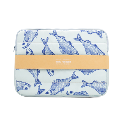 FUNDA PARA PORTÁTIL PISCIS AZUL CLARO 15" HF