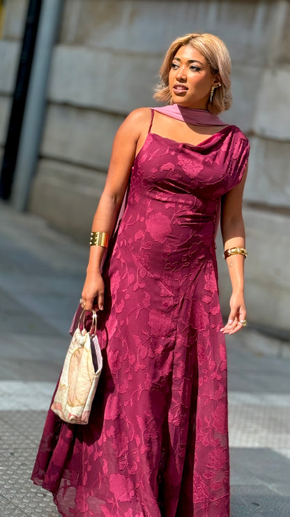 Vestido Lua Granate