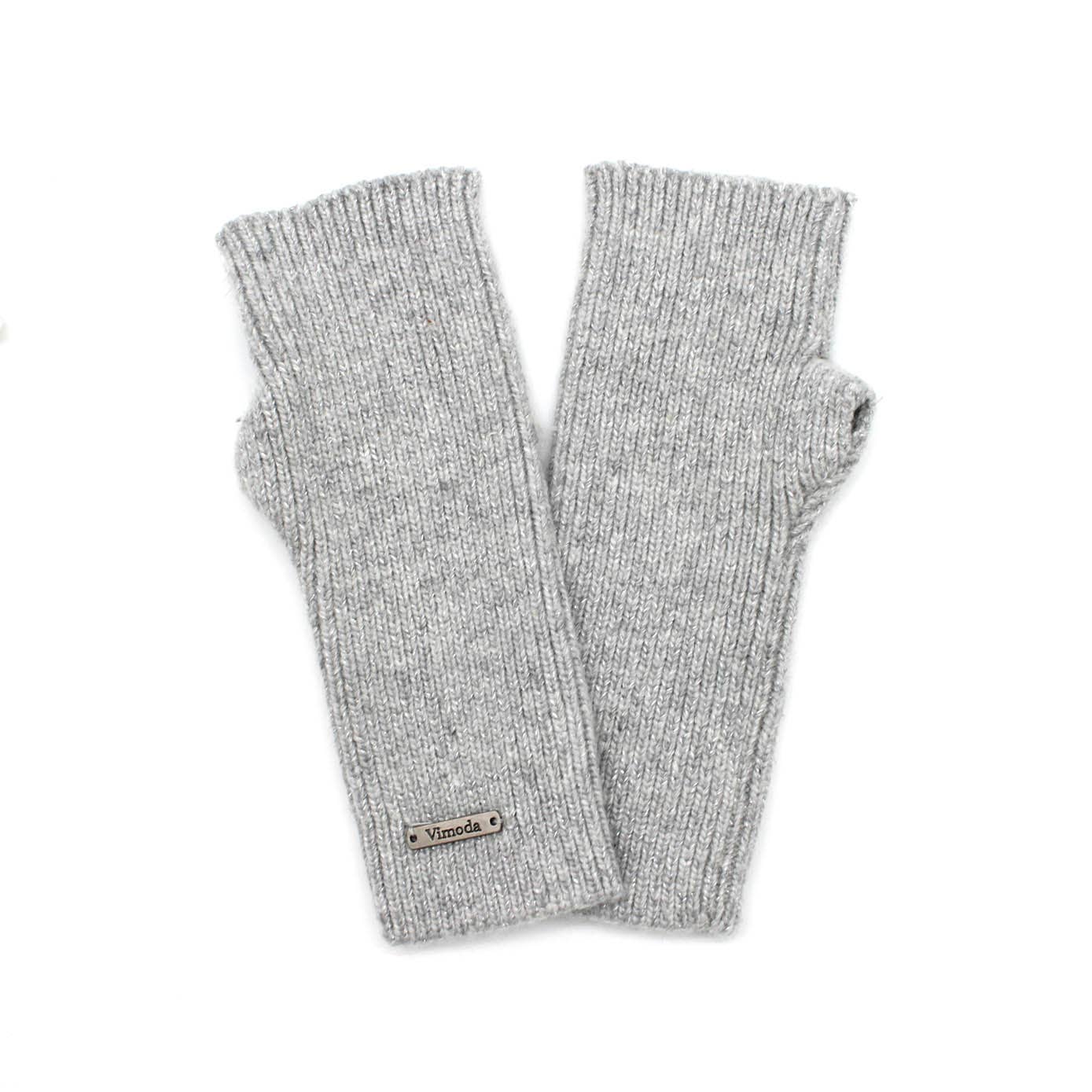 Mitones de punto acanalado: Gris