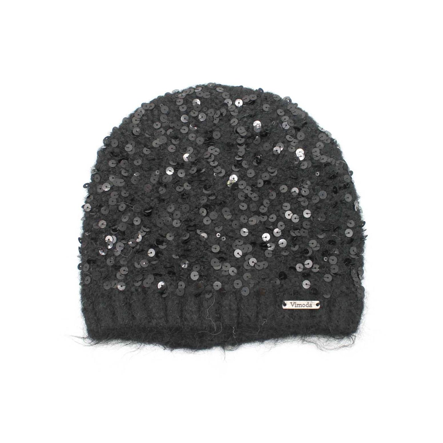Gorro de punto con lentejuelas: GRIS