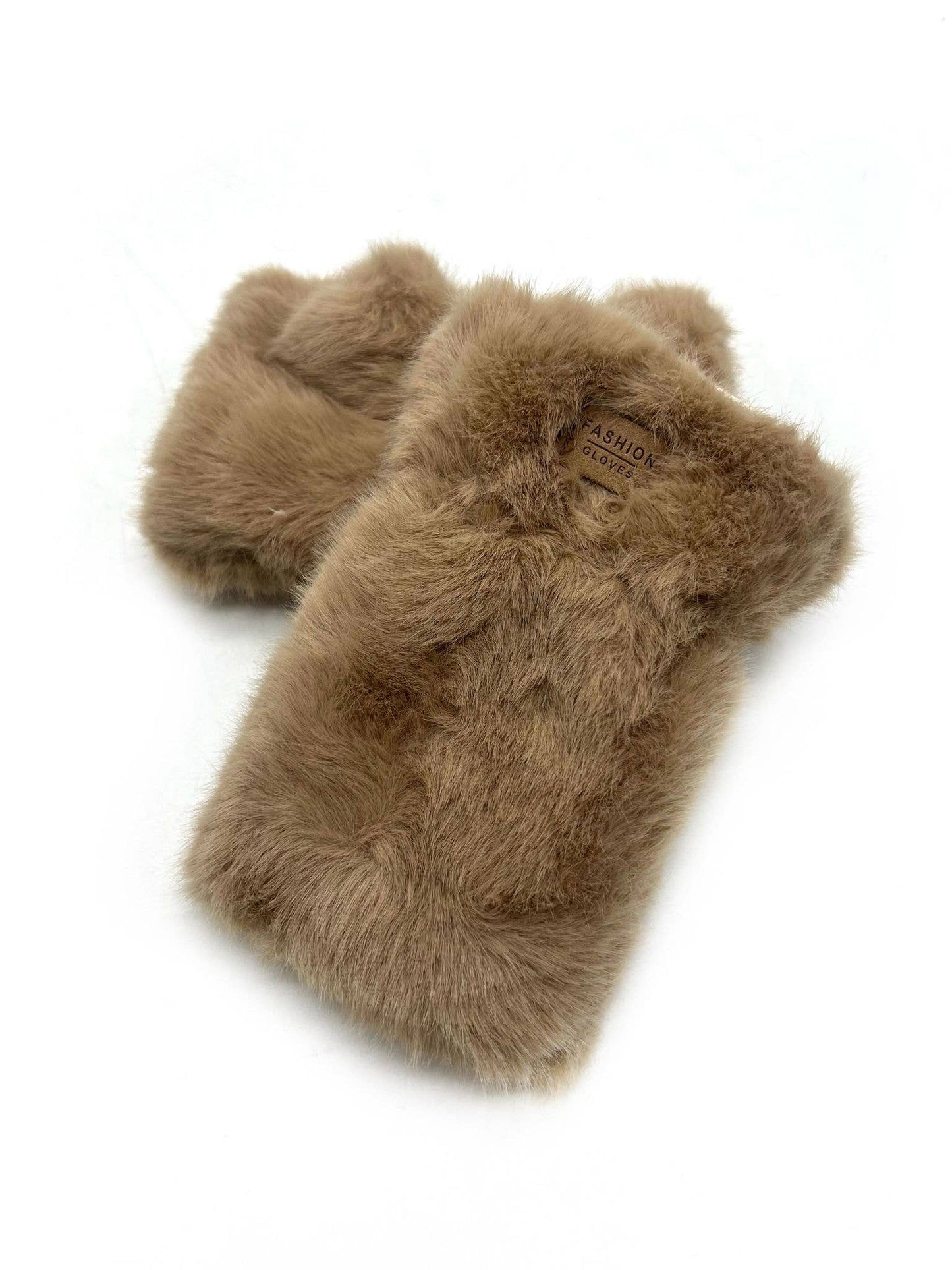 ST-3020 Manopla de guante de piel sintética unicolor: Camel