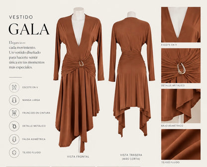 Vestido Leonardo teja