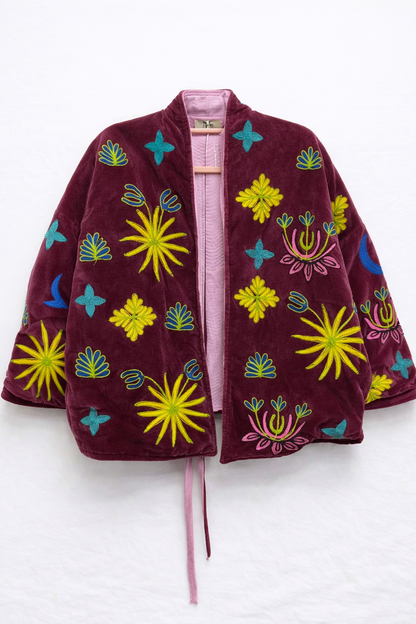 Chaqueta de terciopelo "Tigre": Mauve