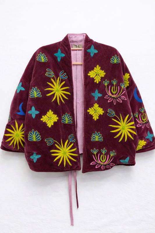 Chaqueta de terciopelo "Tigre": Mauve