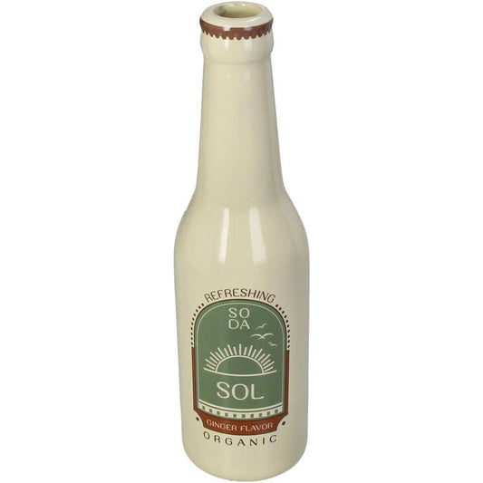 Jarrón Botella de Soda Suelo Marfil