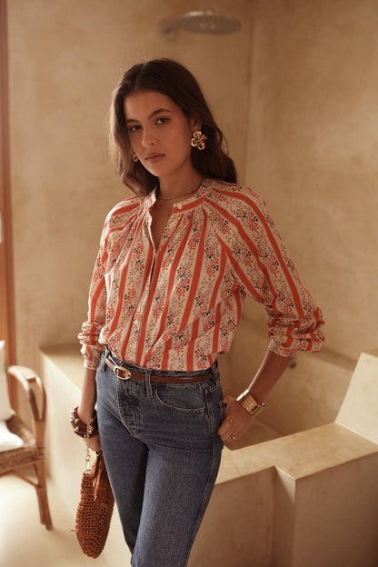 Camisa Kira: Coral