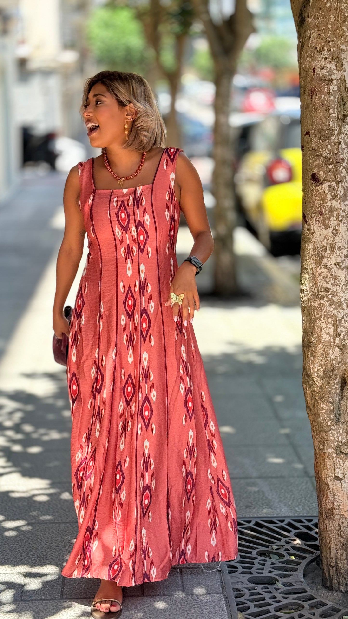 Vestido Otilia coral