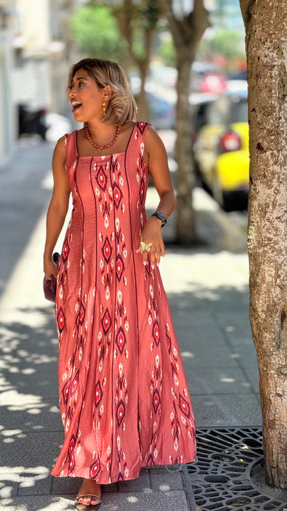 Vestido Otilia coral