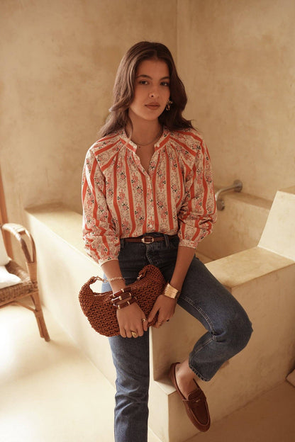 Camisa Kira: Coral