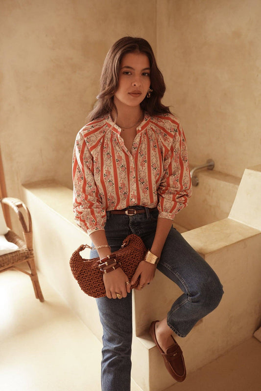 Camisa Kira: Coral