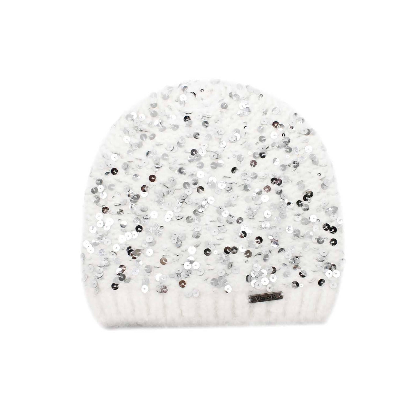 Gorro de punto con lentejuelas: GRIS